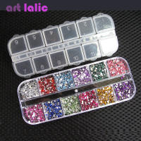 Piedras Preciosas de 3000pcs 1.5mm para Uñas Decoración Redonda con Brillantes Coloridos Caja Dura para Arte de Uñas DIY - details 0