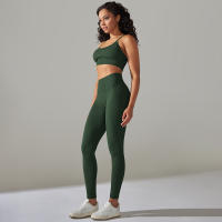 Hamidou-Conjunto de ropa deportiva de dos piezas para mujer, Leggings de cintura alta para gimnasio, Top corto, trajes deportivos de Fitness, ropa deportiva con lavado ácido - details 13