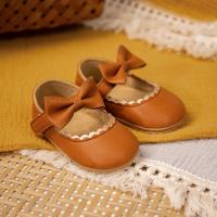 Nuevos zapatos Retro para caminar para bebé recién nacido, zapatos de princesa con lazo de Color sólido para primavera y otoño, parte inferior de goma suave antideslizante, informales para bebé - details 12