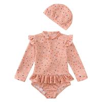 Chic Traje de Baño de Una Pieza Floral sin Espalda para Niñas Bikini de Bebé a Prueba de Sol con Sombrero Perfecto para Vacaciones en la Playa - details 20