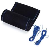Funda universal de ante para volante de carreras, cosida a mano, bricolaje - details 9