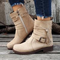 Botas martin para mujer, botas planas informales, zapatos para mujer - details 0