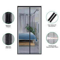 Mosquitera magnética para puerta, cortina de tamaño personalizado, pantalla de puerta, se apagan automáticamente, malla invisible - details 1