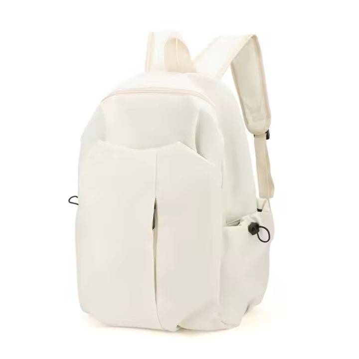 Mochila Unisex para ordenador, mochila escolar con cremallera de Color sólido para estudiantes, bolso de hombro de viaje ligero informal para escuela secundaria - 1