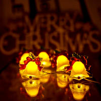 Cadena de luz de campana de decoración navideña LED, decoración de ambiente festivo, USB, fuente de alimentación de caja de batería - details 3