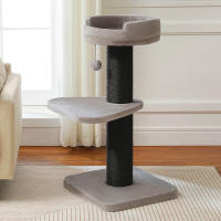PAWZ Road Poste rascador para gatos grandes, torre de árbol para gatos moderna con poste rascador grueso, perchero superior, cama para gatitos, rascadora para gatos, muebles para gatos, juguetes para gatos - details 3