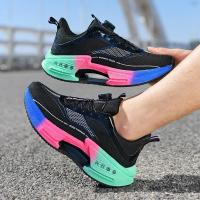 Zapatos para correr con hebilla giratoria para hombre, zapatillas gruesas a la moda para mujer, calzado para correr con parte inferior gruesa Unisex, calzado sin cordones para exteriores para niños - details 18