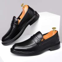 Zapatos de vestir de cuero antideslizantes para hombre, estilo Oxford, de lujo, para oficina, negocios, nuevo producto, diseño 2024 - details 3