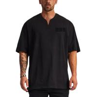 Camiseta de Deportiva de Algodón para Hombres Cuello Redondo, Manga Corta, Impresión Gráfica, Perfecta para Primavera/Verano, Lavable en Máquina - details 1