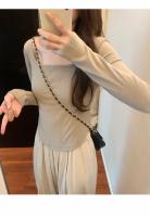 Camiseta ajustada de algodón para mujer, Top corto de manga larga, camiseta Sexy blanca Y2k para primavera y otoño - details 62