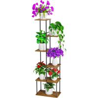 8 Niveles 131cm Estante para Plantas de Madera y Metal Estante de Esquina para Múltiples Macetas Soporte para Plantas Interior Adecuado para Exterior, Balcón, Sala, Oficina, Negro - details 0