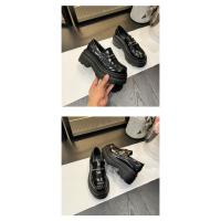 Zapatos de Muffin Gruesos para Mujer Primavera 2025 Estilo Salvaje Pequeños de Cuero con Zapatos Individuales - details 9