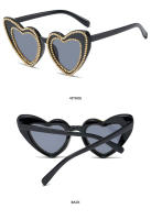 Gafas de sol personalizadas para mujer, conjunto de diamantes de amor, decoración de corazón de melocotón, Bola de moda, nuevo - details 8