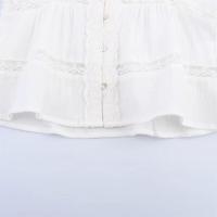 Camisa holgada, sencilla, versátil, con botones y cuello en V para mujer, novedad de verano 2025 - details 5