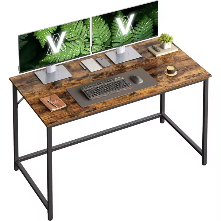 Mesa de Escritorio Industrial Pequeña Oficina, Estación de Trabajo Teletrabajo, Estudio, Dormitorio - 1