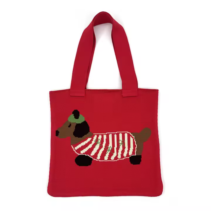Bolso de Mano de Puppy de Punto Bolso de Hombro de Poliéster para Primavera/Verano 21 - 1