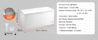 Congelador horizontal SucceBuy: capacidad de 12.8 pies cúbicos, 4 cestas extraíbles, ajuste de temperatura de 7 niveles, luz LED, 6 ruedas, tapa bloqueable para uso comercial y doméstico - details 7