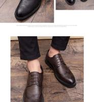 Novedades 2021: parte superior de piel de vaca, suela de goma antideslizante, vestido no irritante, zapatos de cuero de oficina para hombre - details 3