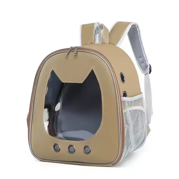 Mochila portátil para mascotas, mochila de viaje transparente y respirable para gato y perro - 1