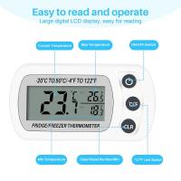 Thlevel Termómetro para Frigorífico Termómetro de Frigorífico Congelador Impermeable con Gancho, Pantalla LCD Fácil de - details 1
