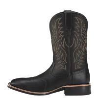 Botas vaqueras occidentales de punta ancha con empalme tallado, talla grande - details 7