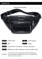 Bolsa de piel de oveja para hombre, Bolsa de piel de oveja para hombre para teléfono móvil, cuero genuino, bolsa crossbody, multifuncional, deportes y ocio, bolsa de pecho crossbody - details 0