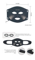 Vancostar-mascarilla LED para terapia de luz infrarroja, cuidado Facial, silicona, 3 colores, cuidado de la piel - details 8