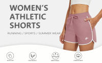 MAGCOMSEN pantalones cortos de fitness casual para mujer con bolsillos Pantalones cortos de yoga para correr de secado rápido, ligeros y transpirables - details 0
