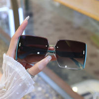 Gafas de Sol Grandes Marcos sin Marco Corte de Oceanos Adelgazantes UV400 - details 6