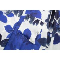 BUNO-camisa Vintage con estampado de flores para mujer, blusa holgada de seda con textura satinada y cuello abatible, con botonadura única, novedad de primavera de 2025 - details 7