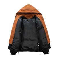 Chaqueta de Invierno para Hombre, con Capucha, Informal, Cortavientos, Gruesa, Estilo Parka, Holgada, Sencilla, Cómoda y Abrigada - details 5
