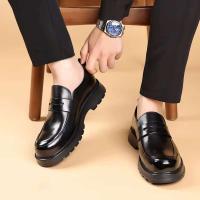 Cuero genuino formal del estilo inglés de los hombres, zapatos casuales de los hombres, suela Oxford del verano y del invierno - details 7