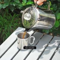 Cafetera para acampar con filtro de acero inoxidable para exteriores, cocina casera, 9 tazas, 1,2 litros - details 2