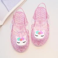 Zapatos romanos transparentes brillantes de gelatina princesa, transpirables, estilo marino. - details 12