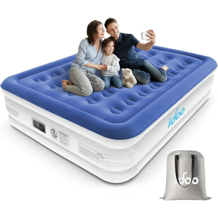 Colchón Inflable con Bomba Inflado y Desinflado en 3 Minutos Ligero para el Hogar, Viajes y Camping - 1
