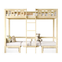 Cama de Alma de Madera 200*90 cm 2 en 1 Cama-Escritorio Autoconstruida, Tres Cajones Grandes - details 10