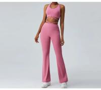 Conjunto de Yoga Sin Costuras de Alta Elasticidad para Mujeres 2pcs Pantalones de Yoga de Cintura Alta Traje de Gimnasio Fitness Ropa de Entrenamiento para Niñas - details 18