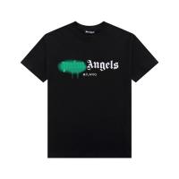 Negro Palm Angels love dissolve heart graffiti letras hombre y mujer camiseta cuello redondo suelto manga corta verano - details 4