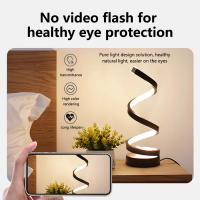 Lámpara de mesa LED USB de 5V, luz de escritorio en espiral creativa moderna, 3 colores regulables para dormitorio, sala de estar, oficina, Bar, iluminación decorativa - details 2