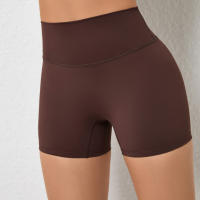 Pantalones cortos deportivos con realce para mujer, ropa deportiva de Yoga para gimnasio, color marrón, rojo, blanco y azul marino, 2024 - details 26