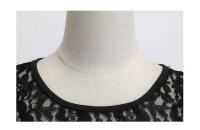 Lace patchwork summer women a line elegant vintage party dress with belt - details 99