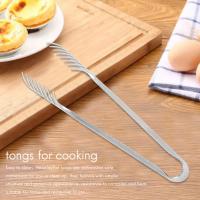 Juego de pinzas de comida de acero inoxidable de 9 pulgadas, pinzas para servir alimentos, para Buffet, para pastelería, fideos, espagueti, Pasta, 4 piezas - details 1