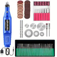 83 piezas Azul Herramienta de Grabado y Pulido de Máquina de Talla, Herramienta de Grabado, Bolígrafo de Molienda para Joyería DIY, Vidrio, Madera y Pulido de Plástico, Versión USB. - details 1
