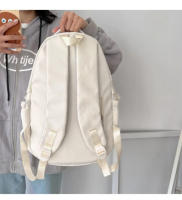 Mochilas de gran capacidad en rosa, bolso de diseñador de lujo para mujeres, mochilas escolares Oxford con cremallera, bolso de - details 8