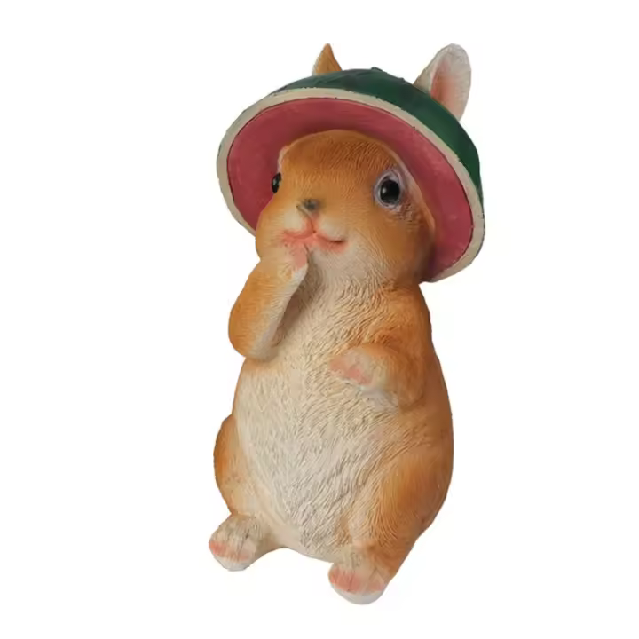 Decoración de resina con forma de ardilla, accesorios en miniatura para exteriores con imitación de animales, adornos para el jardín y el hogar - 1
