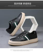 Zapatos de cuero, zapatos casuales para hombre, versión coreana de zapatos blancos versátiles de moda. - details 17