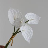 4 Uds. De artesanías de plantas, ramo de anturio de tacto Real, ramo Artificial Flexible hecho a mano para Navidad - details 4