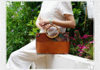 Bolso de Mano Creativo Hecho a Mano Estilo Chino Impreso en Satén para Ceremonia del Té Bolso de Cubo de Doble Uso en Varios Estilos - details 1
