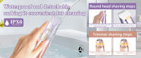 Afeitadora eléctrica 2 en 1 para mujer - Recortadora de bikini de doble cabezal - Uso húmedo y seco - Recortadora de vello corporal y removedor de vello facial para bikini, pierna axilar, área privada, brazo, cuerpo, cara - details 2
