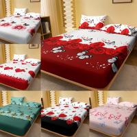 Sábana Ajustada Cepillada De 1 Pieza, Protector De Colchón Estampado De Mariposa Roja Y sin Funda De Almohada - details 1